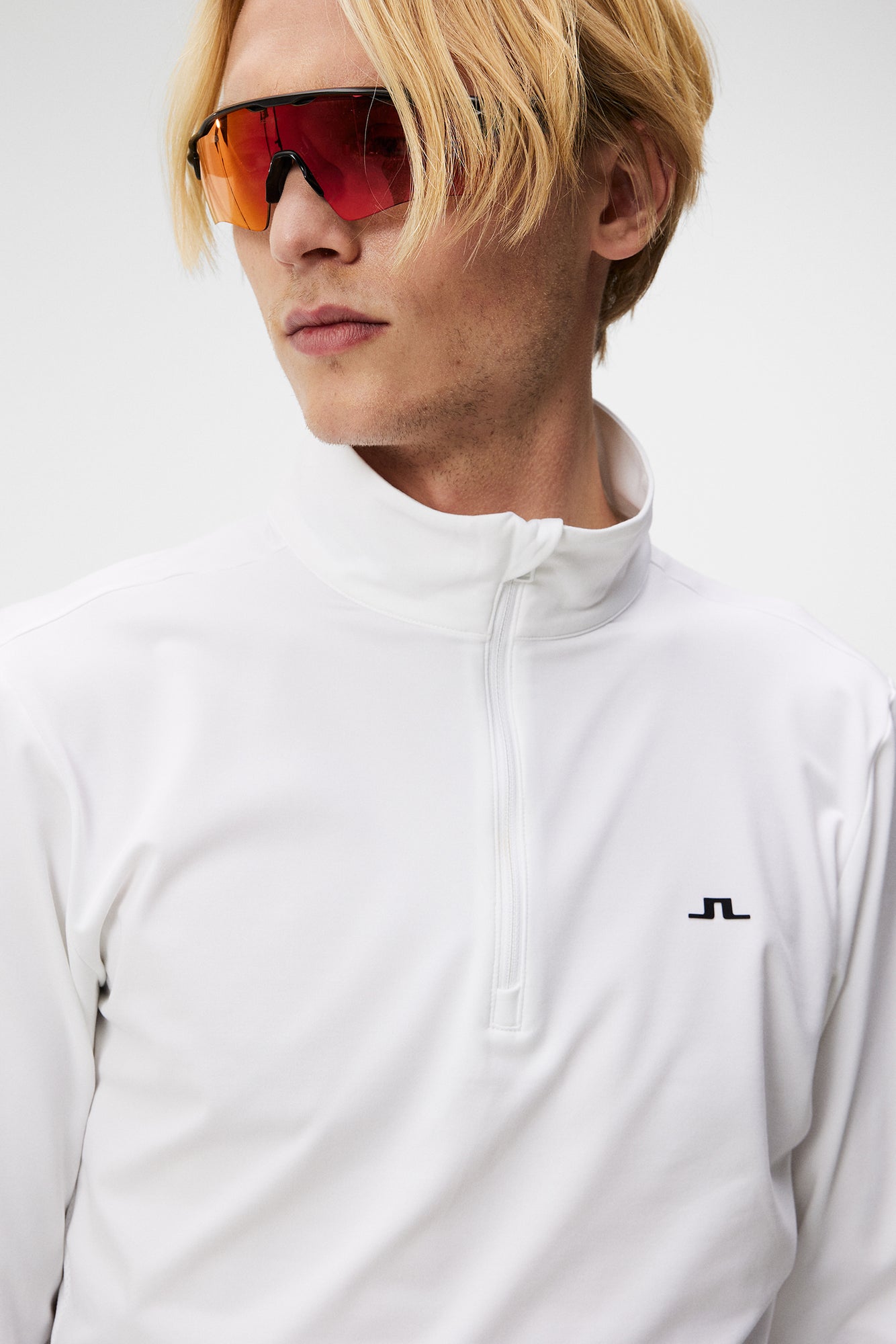 Men | Luke Quarter Zip Mid Layer | White (V1)