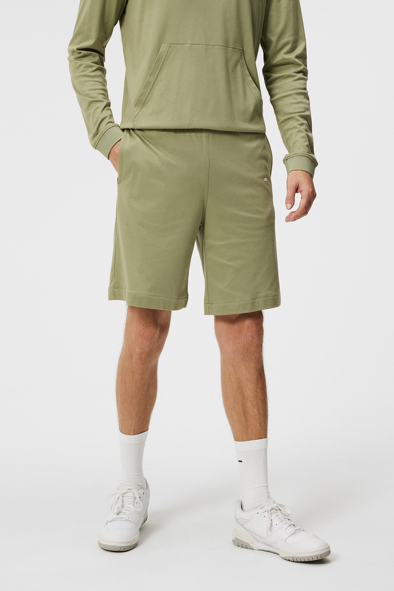 Logo Shorts in Oil Green by J.Lindeberg