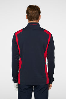 Men | Lukas Quarter Zip Mid Layer | Barbados Cherry