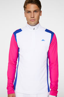 Men | Lukas Quarter Zip Mid Layer | Pink Peacock