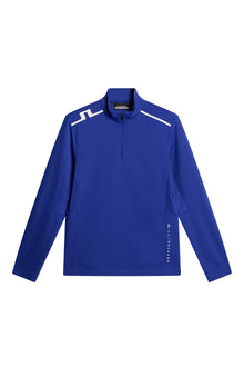 Leon Quarter Zip Mid Layer in Clematis Blue by J.Lindeberg
