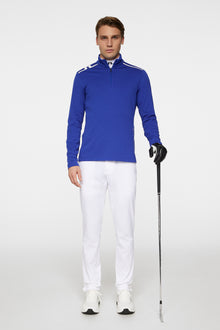 Men | Leon Quarter Zip Mid Layer | Clematis Blue