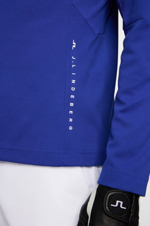 Men | Leon Quarter Zip Mid Layer | Clematis Blue