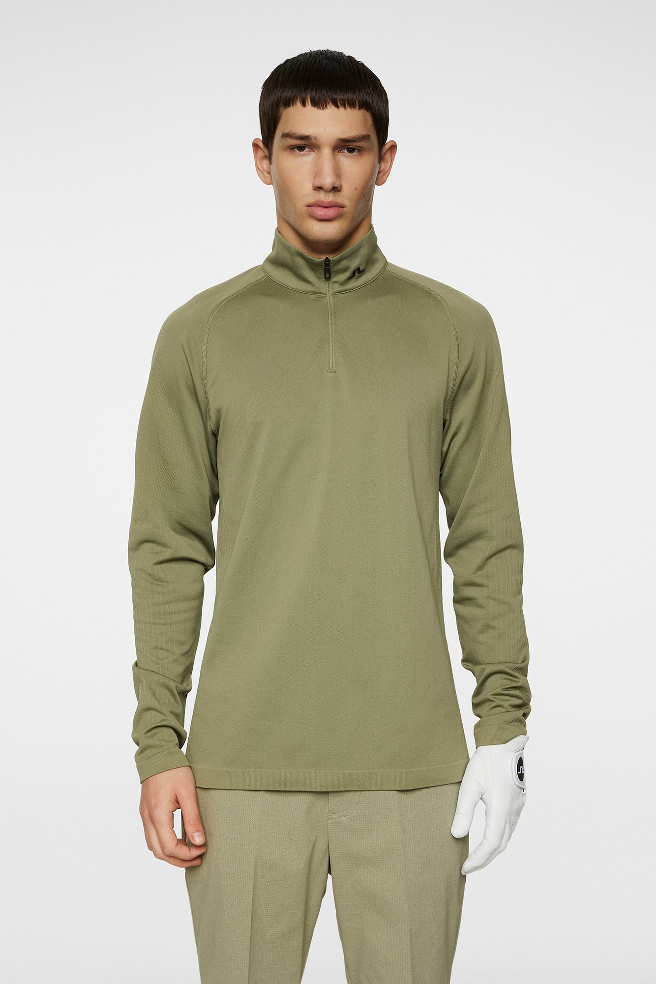 Men | Fay Seamless Mid Layer | Oil Green