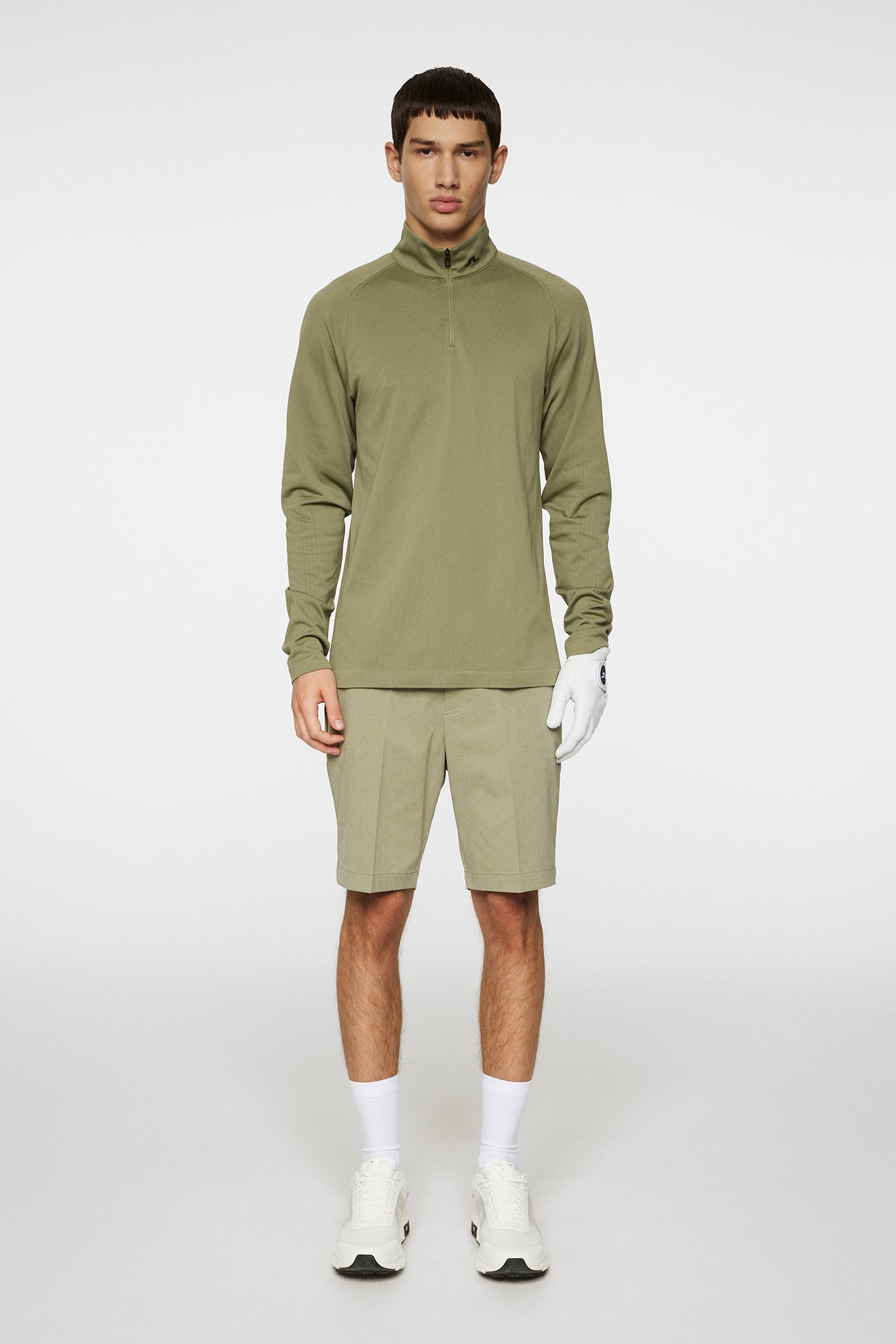 Men | Fay Seamless Mid Layer | Oil Green