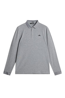 Florian LS Polo in Medium Grey Melange by J.Lindeberg