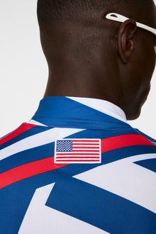 Men | Rene print Baselayer | US Golf Red