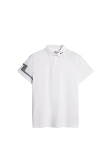 Heath Strike Polo in White by J.Lindeberg