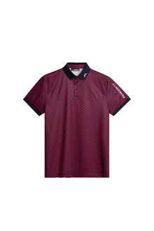 Tour Tech Print Polo in Tour Geo Navy S by J.Lindeberg
