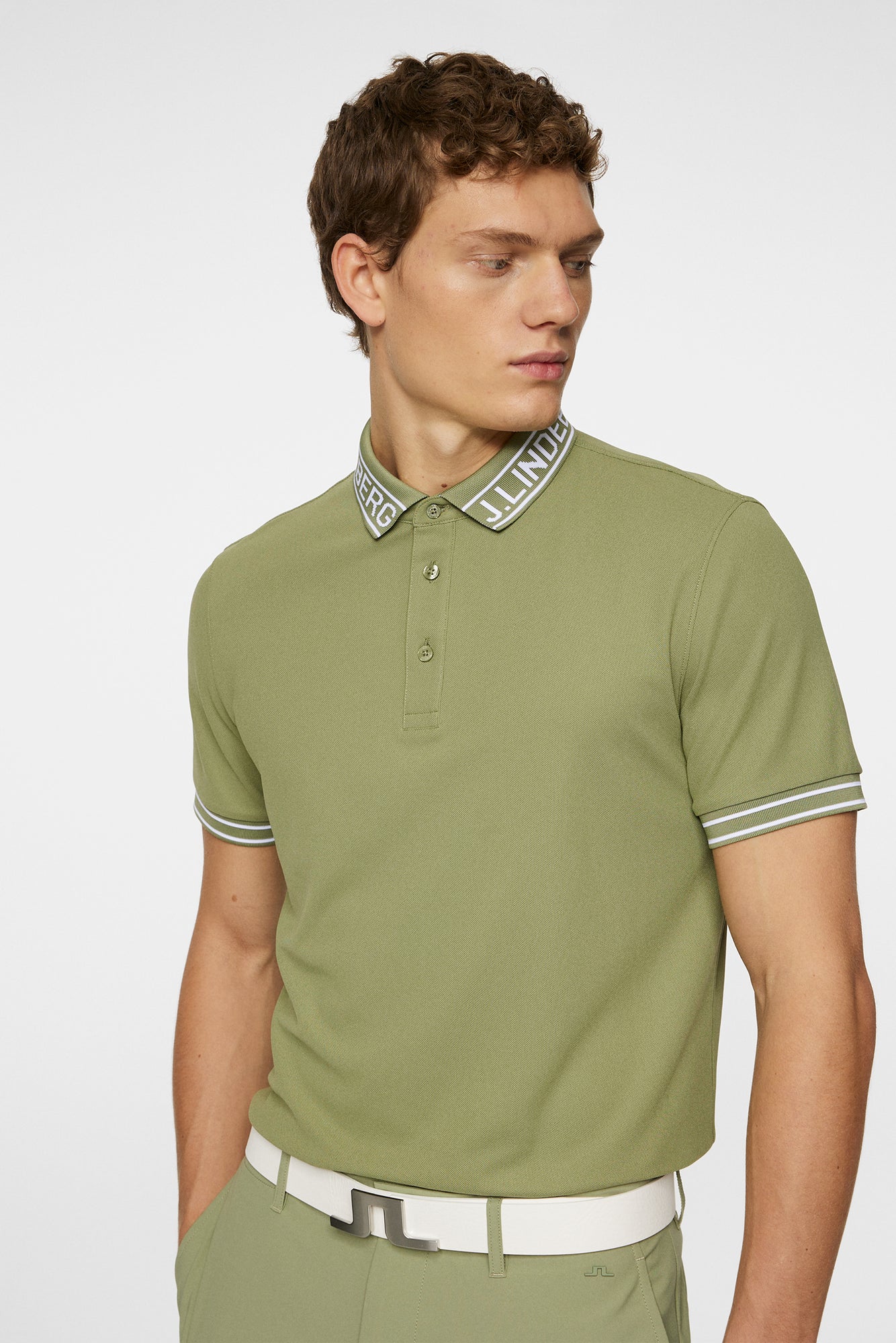 Men | Austin Polo | Oil Green