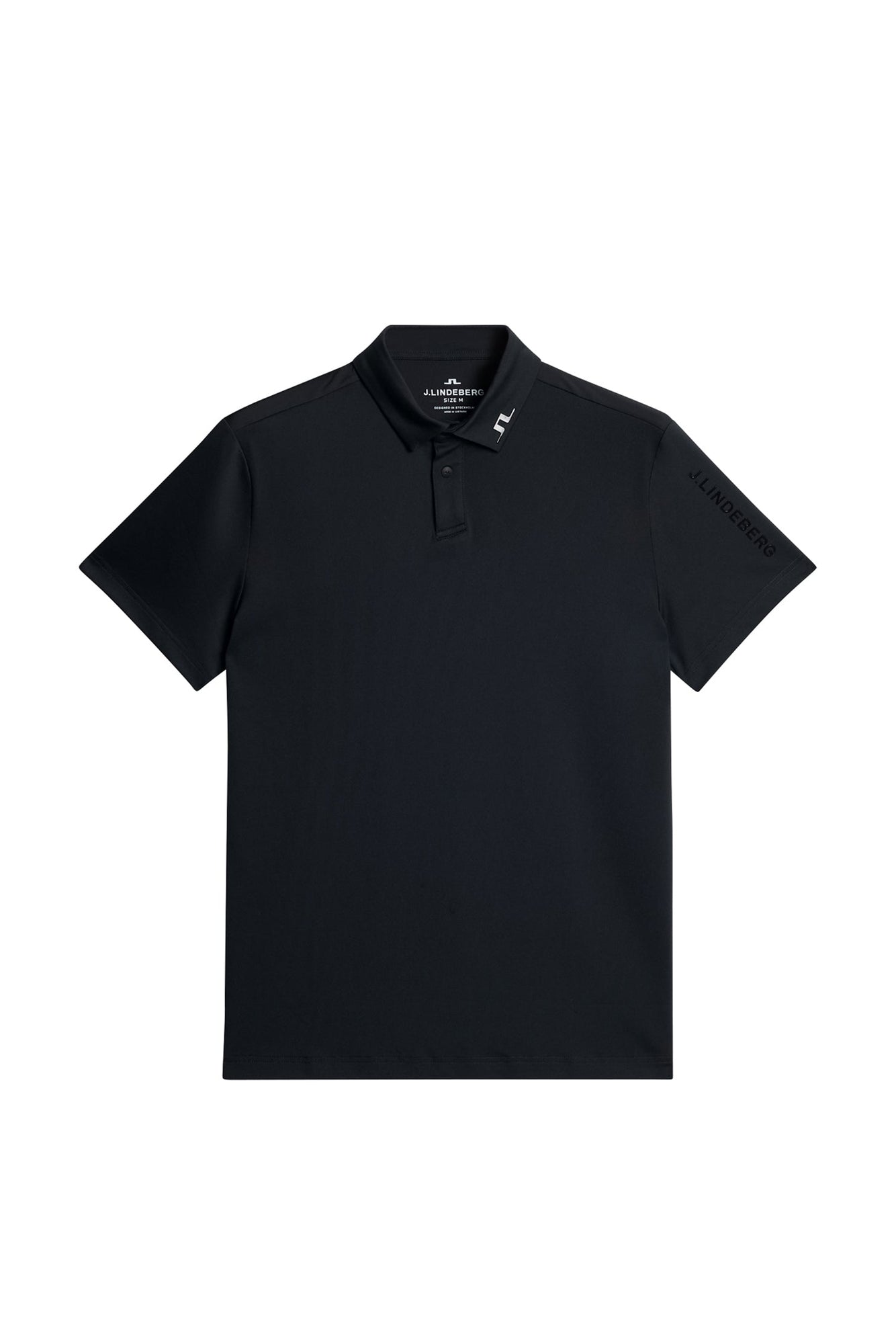 JL PRO Polo in Black by J.Lindeberg