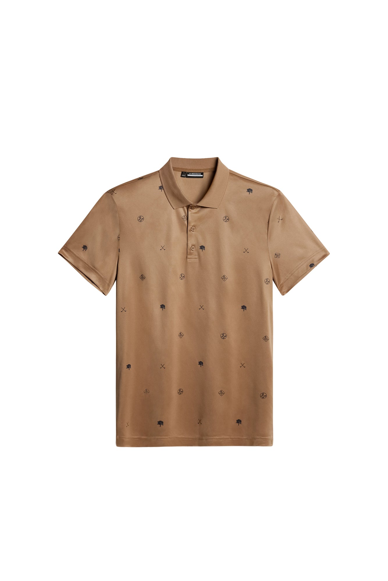 Club House Motif Polo in Golf Micro Tigers Eye S by J.Lindeberg