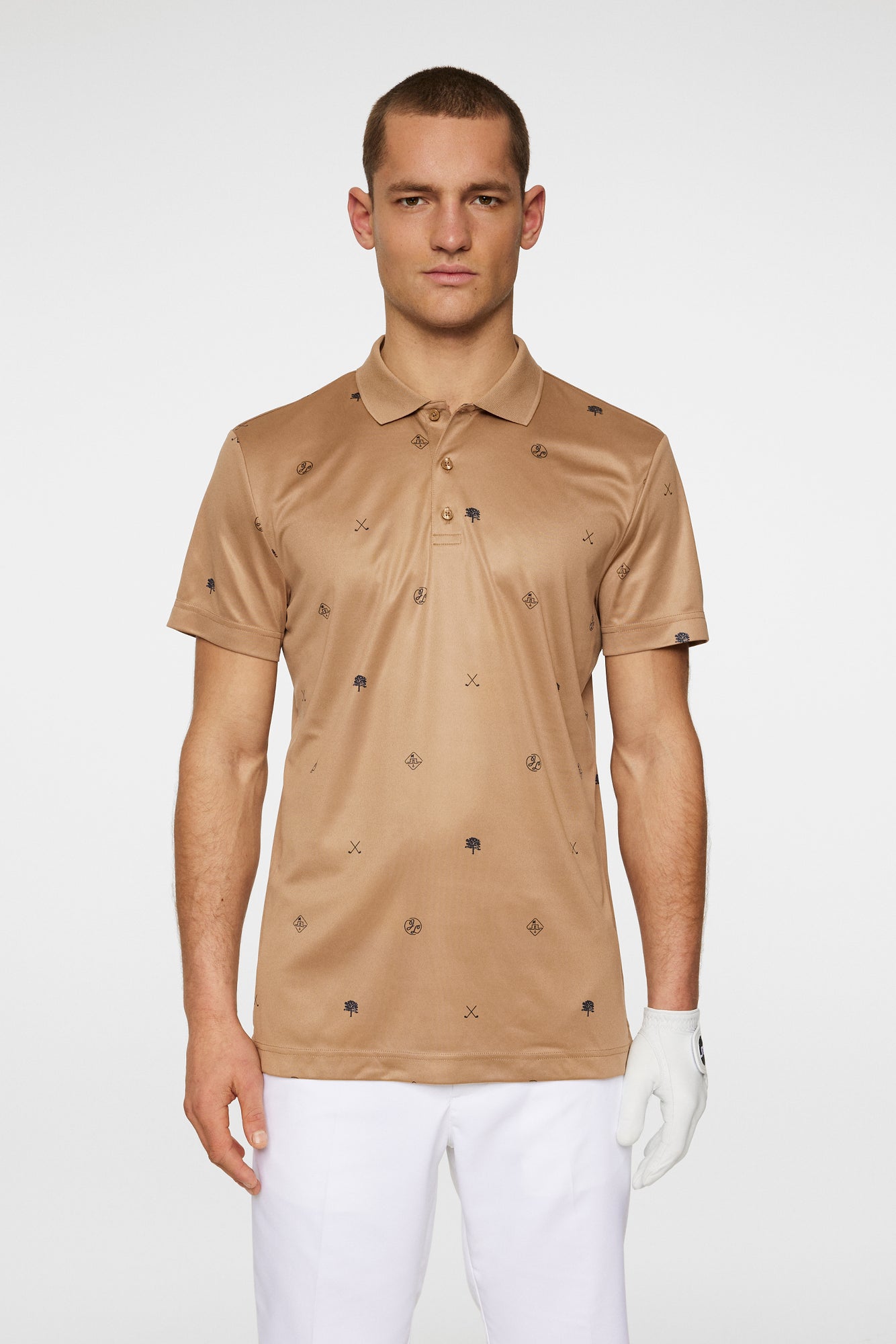 Men | Club House Motif Polo | Golf Micro Tigers Eye S