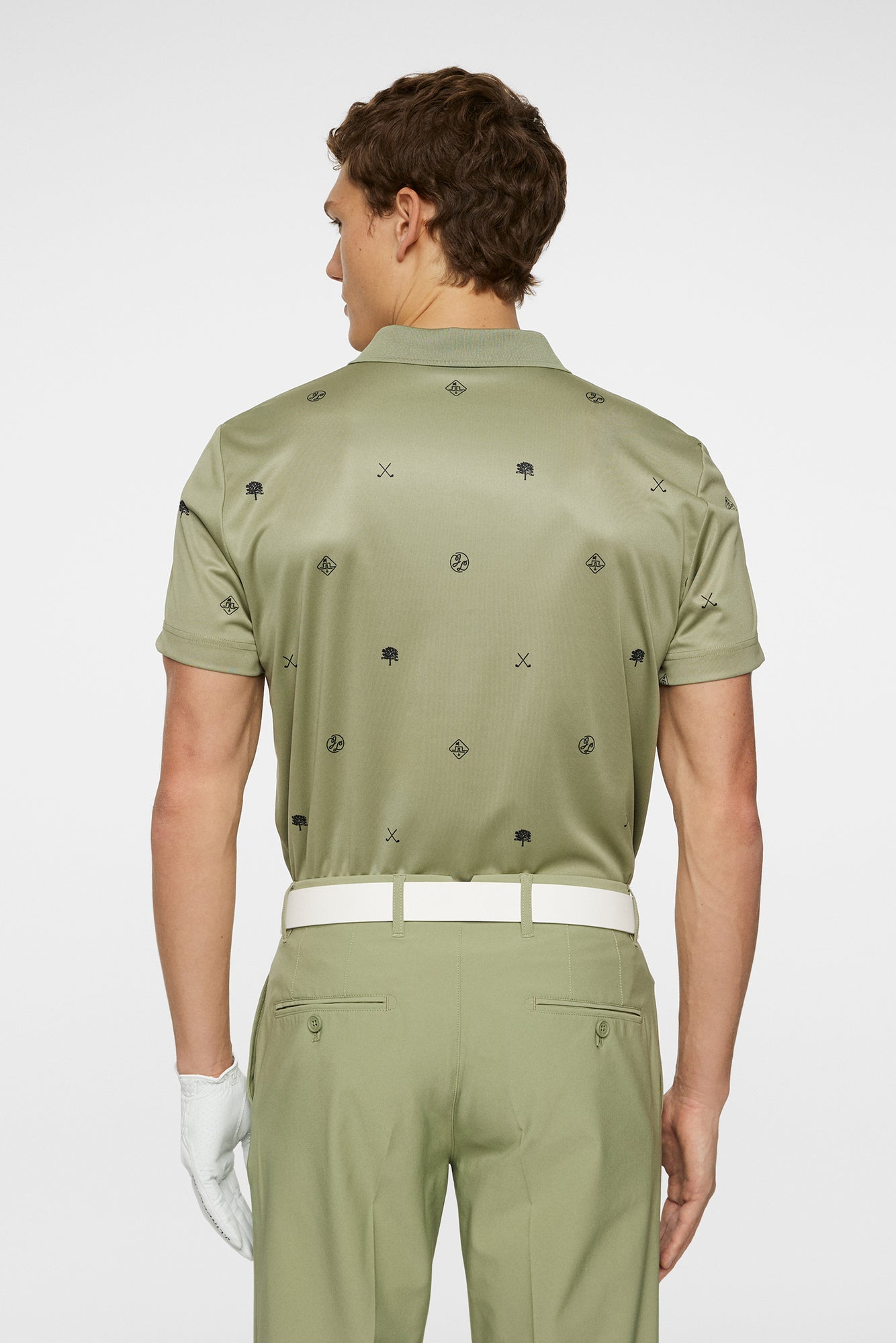 Men | Club House Motif Polo | Golf Micro Olive S