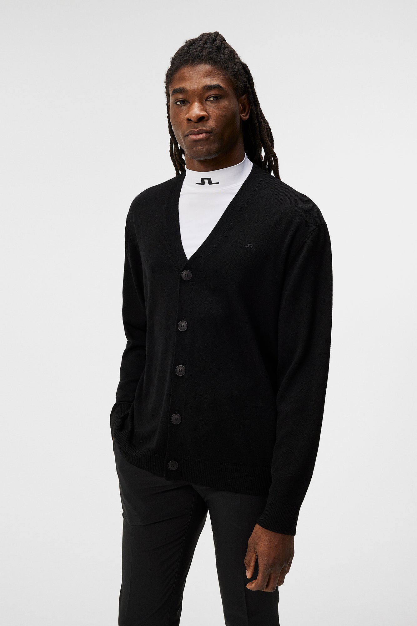 Men | Lucas Knitted Cardigan | Black (V1)