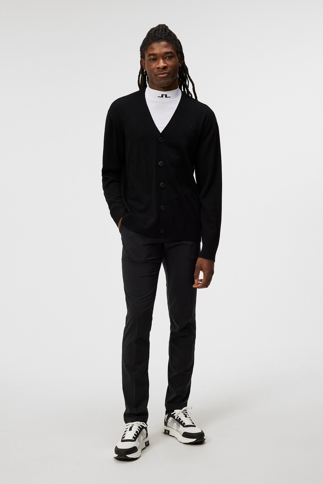 Men | Lucas Knitted Cardigan | Black (V1)