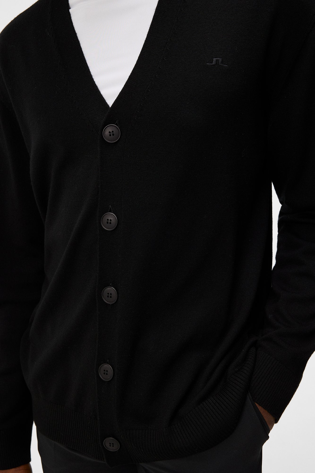 Men | Lucas Knitted Cardigan | Black (V1)