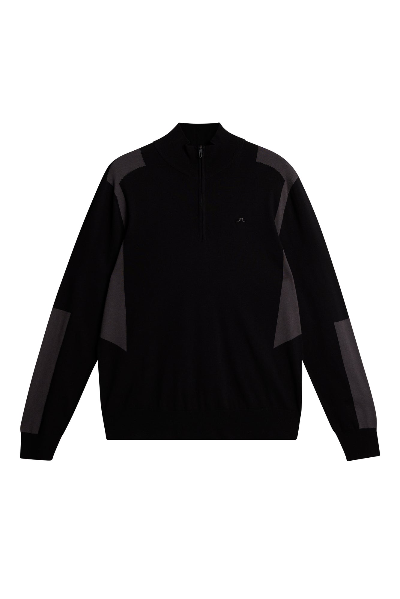 Kendrick Knitted Zip Sweater in Black by J.Lindeberg
