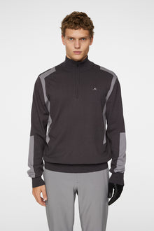 Men | Kendrick Knitted Zip Sweater | Asphalt