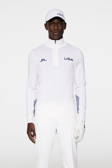 Men | Nathaniel Half Zip Sweater | White