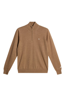 Kian Zipped Sweater in Tigers Eye by J.Lindeberg