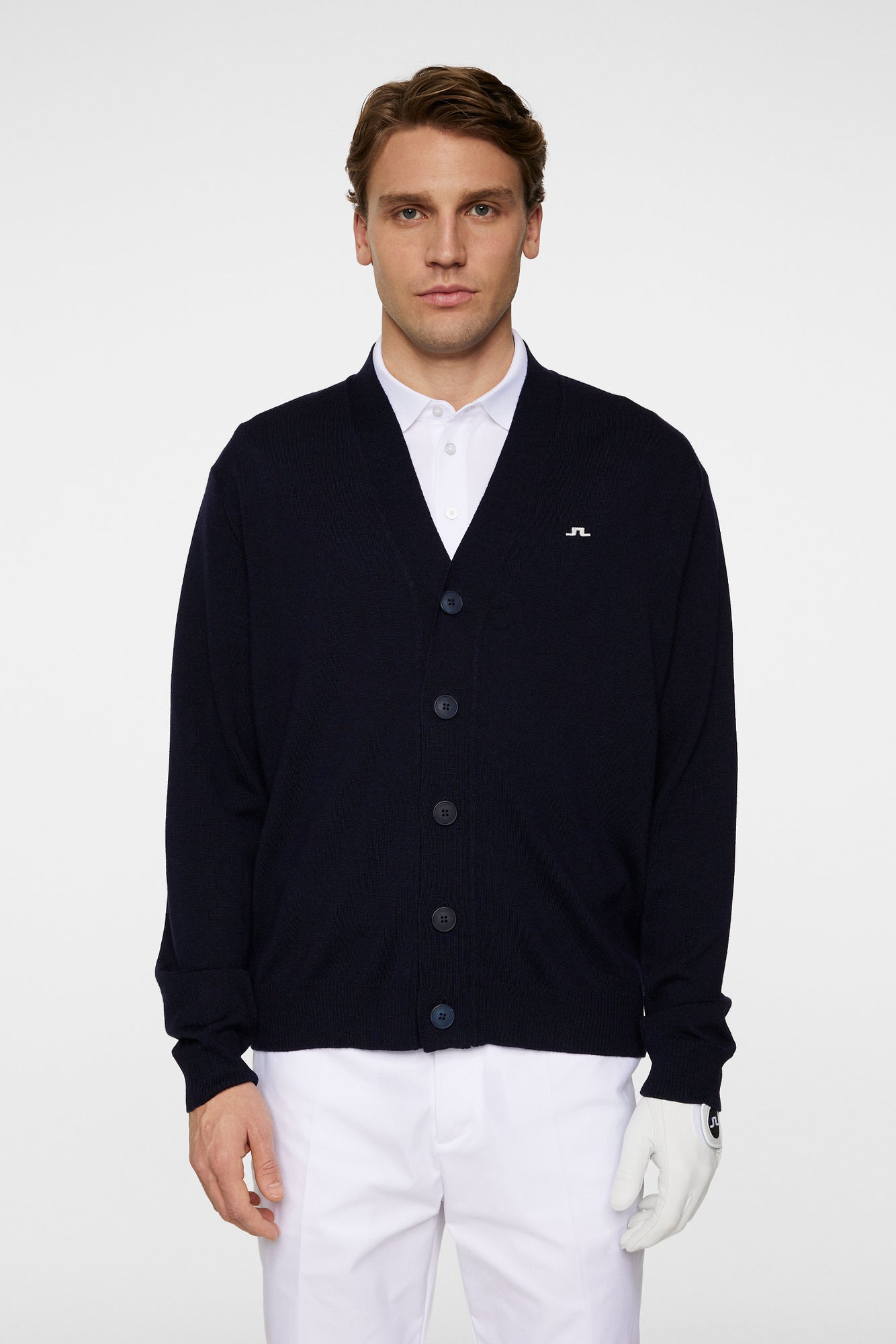 Men | Lucas Knitted Cardigan | JL Navy
