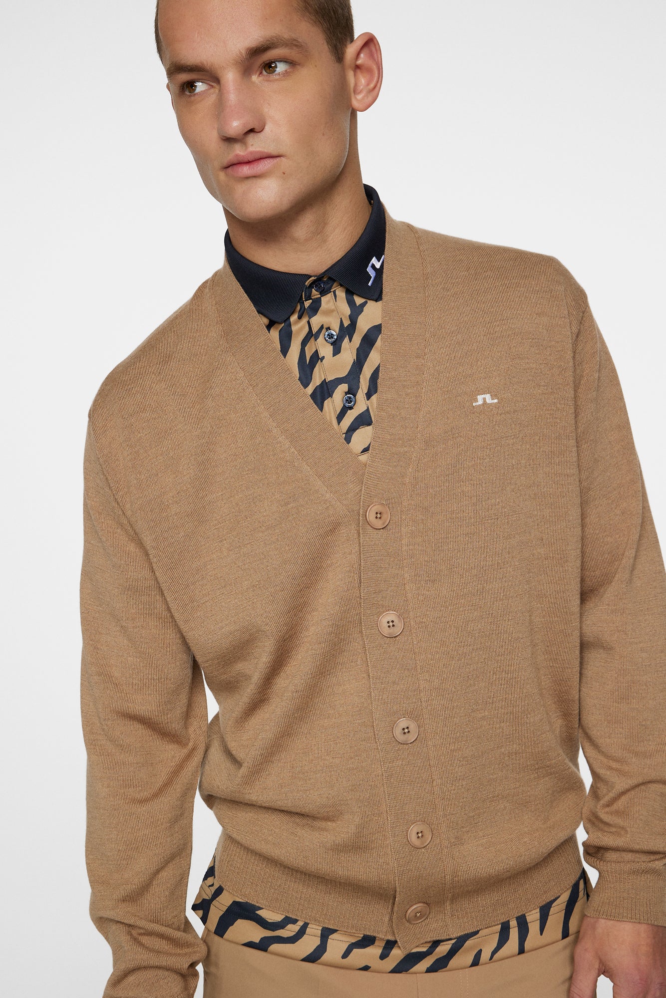 Men | Lucas Knitted Cardigan | Tigers Eye