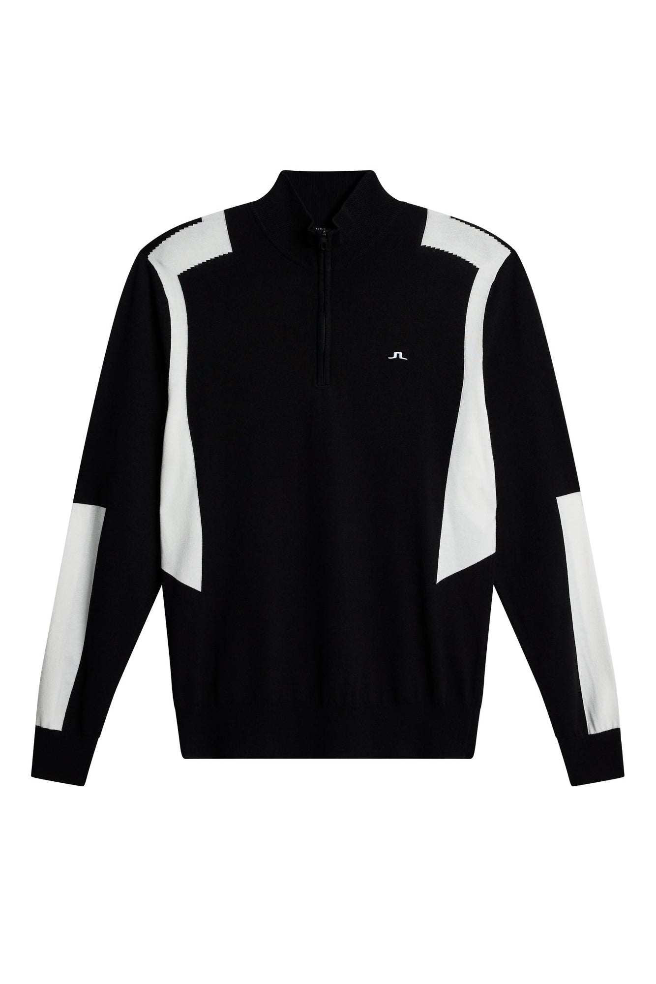 Kendrick Knitted Zip Sweater in Black by J.Lindeberg