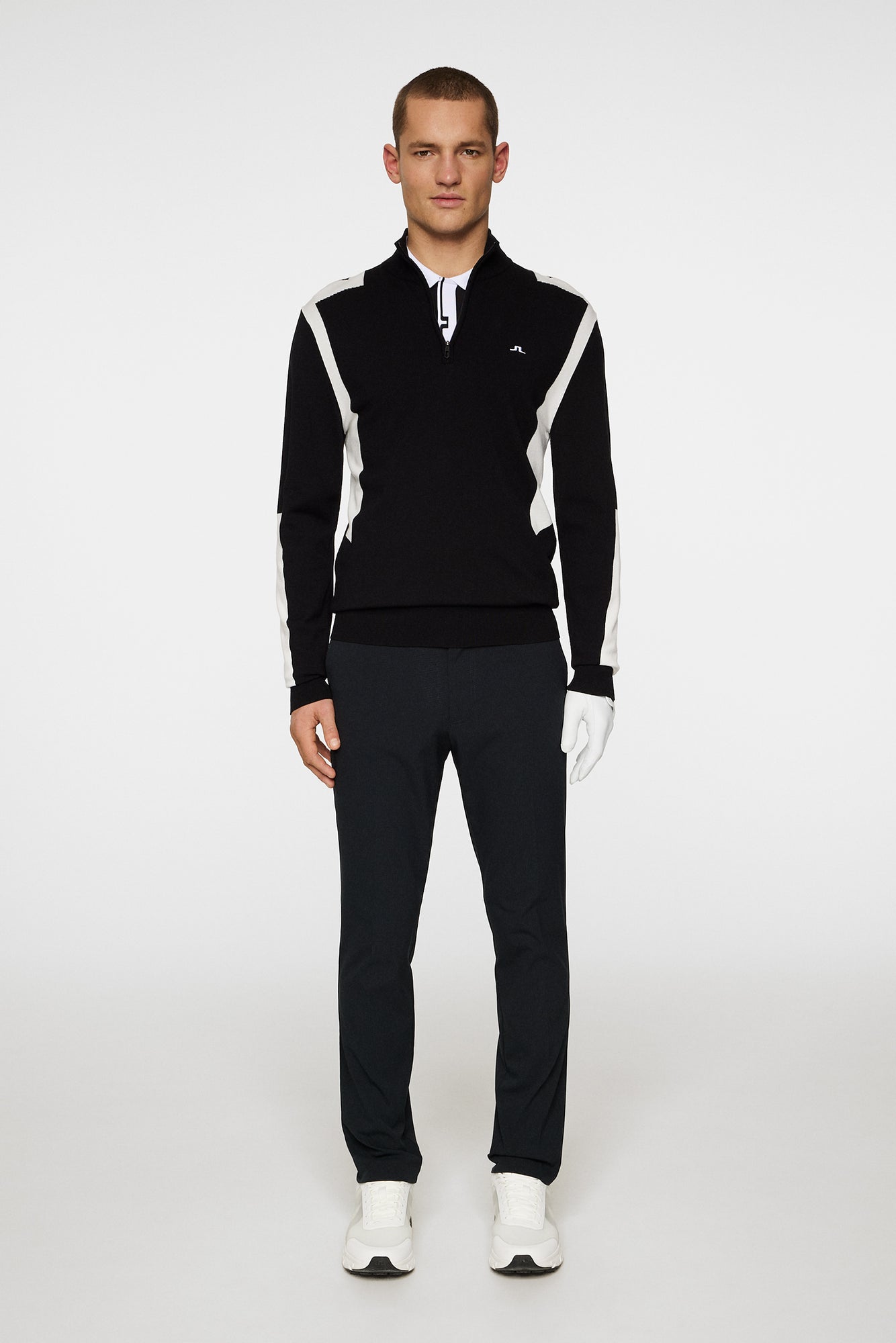 Men | Kendrick Knitted Zip Sweater | Black (V2)
