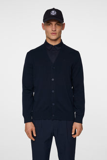 Men | Jarred Knitted Cardigan | JL Navy