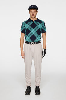 Men | Martin Knit Polo | Glenmuir Tartan Teal L