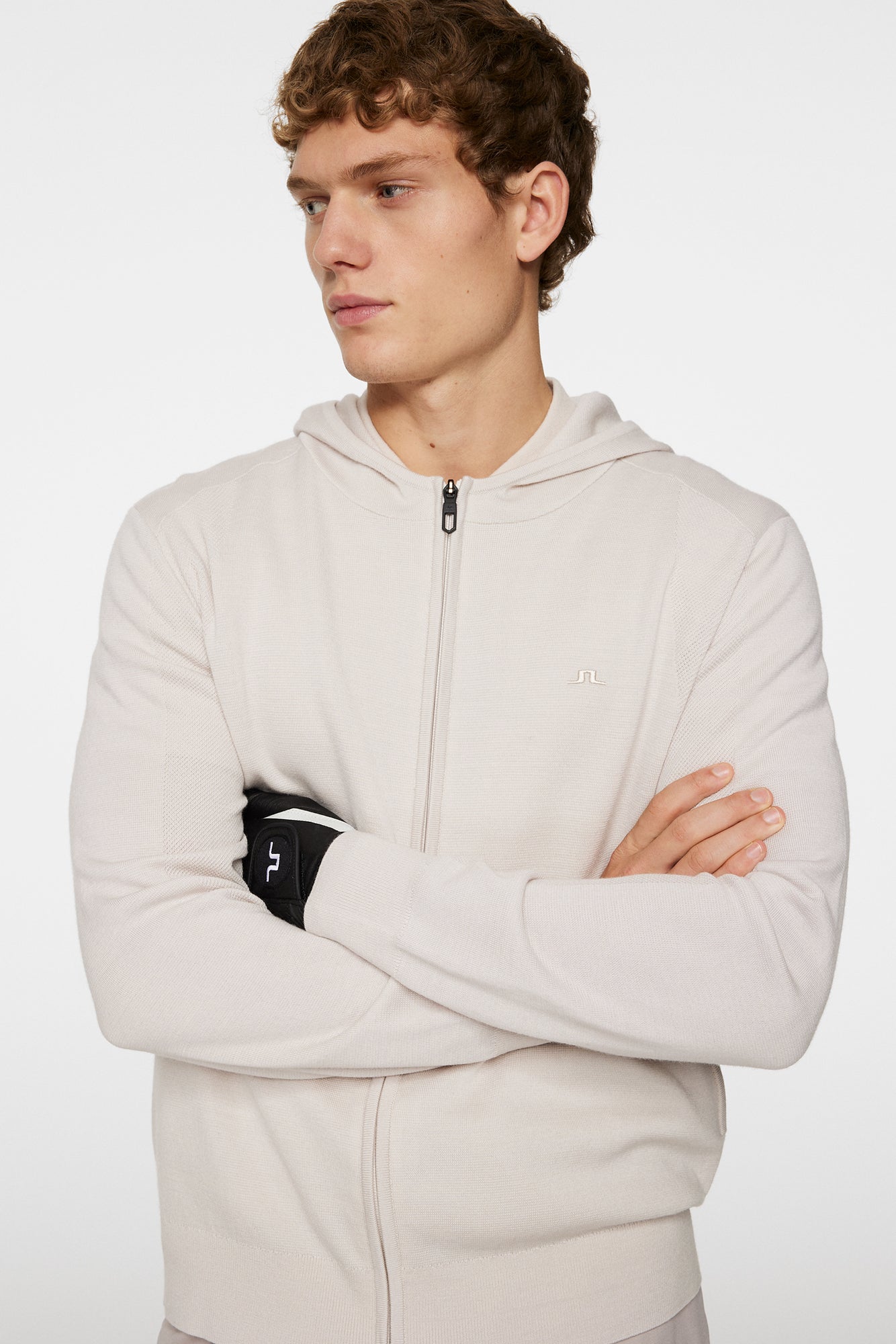 Men | Cameron Hooded Knit Full Zip | Moonbeam