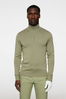 Men | Kian Zipped Sweater Resort | Oil Green
