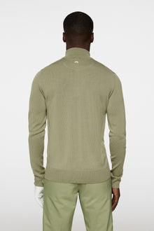 Men | Kian Zipped Sweater Resort | Oil Green