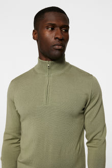 Men | Kian Zipped Sweater Resort | Oil Green
