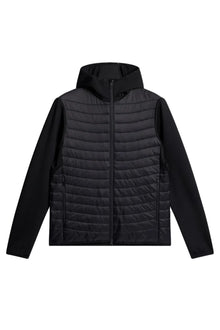 Holden Quilt Hybrid Hood in Black by J.Lindeberg