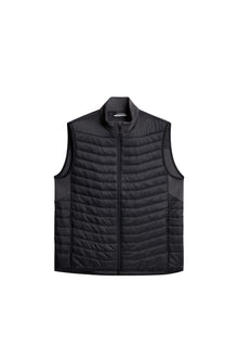 Holden Quilt Hybrid Vest in Asphalt by J.Lindeberg
