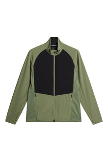 Tech Hybrid Softshell Jacket in Oil Green by J.Lindeberg