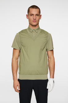 Men | Hybrid Vest Windbreaker | Oil Green