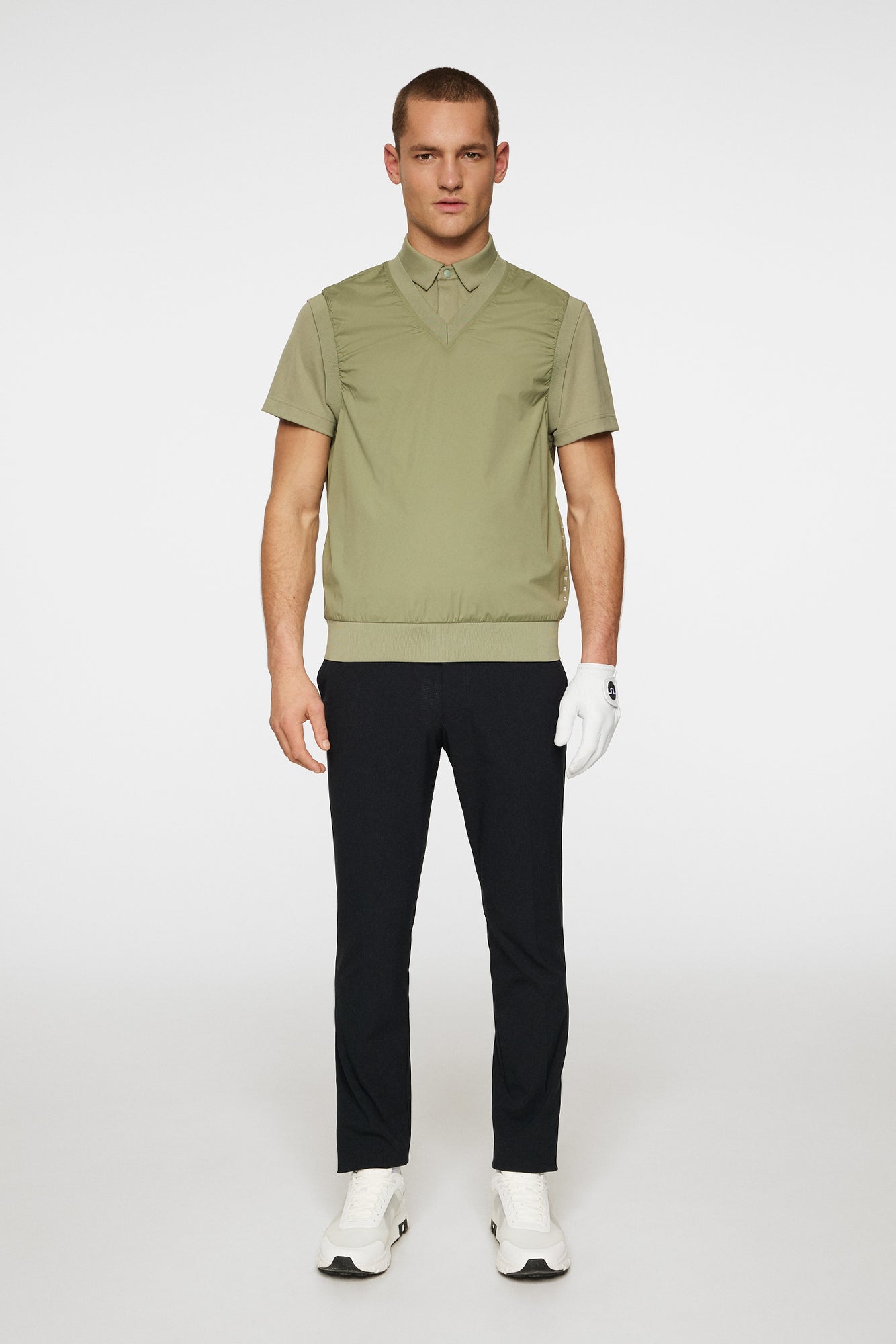 Men | Hybrid Vest Windbreaker | Oil Green