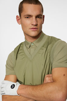 Men | Hybrid Vest Windbreaker | Oil Green