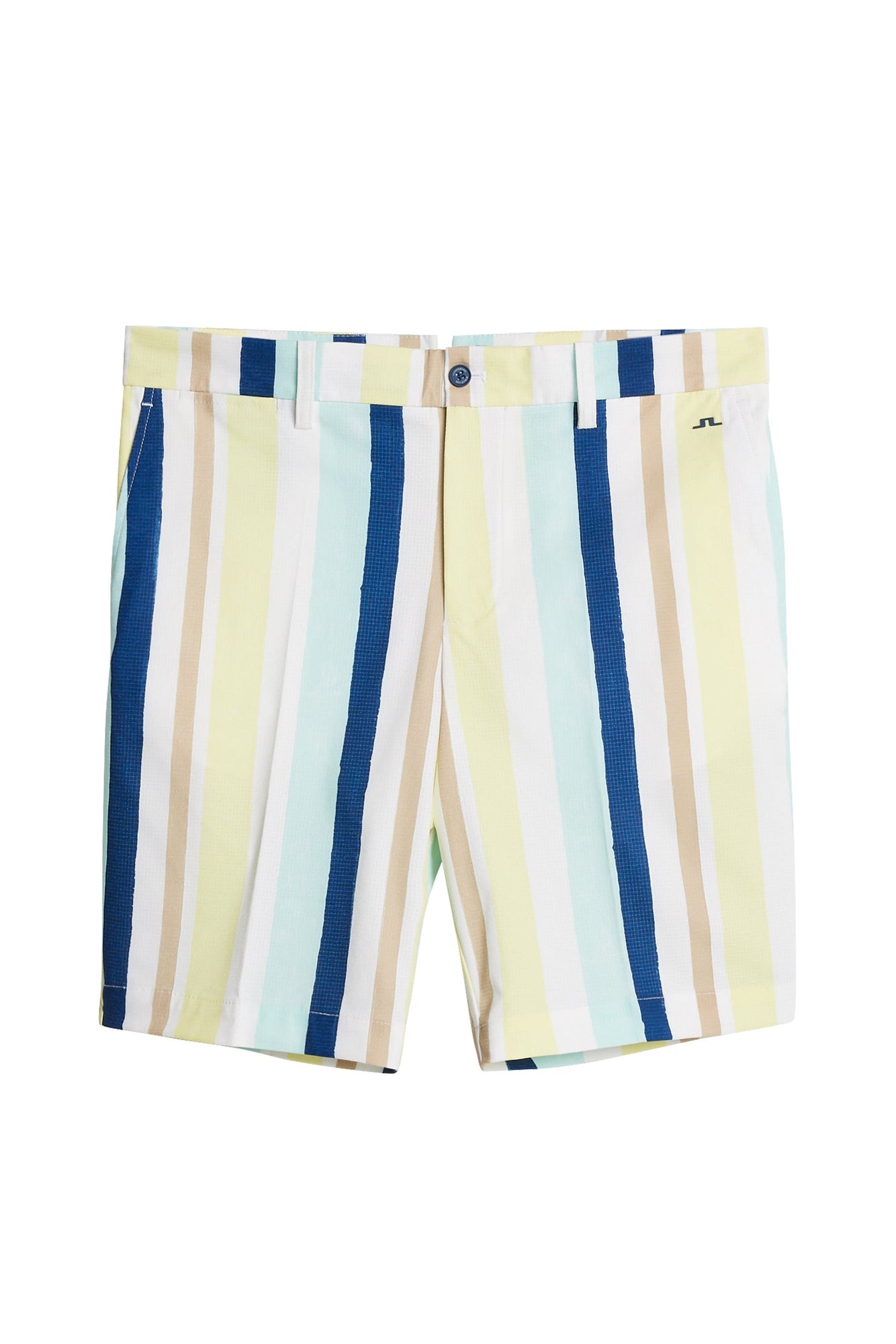 Tim Print Shorts in Painted Stripe Wax Yellow by J.Lindeberg