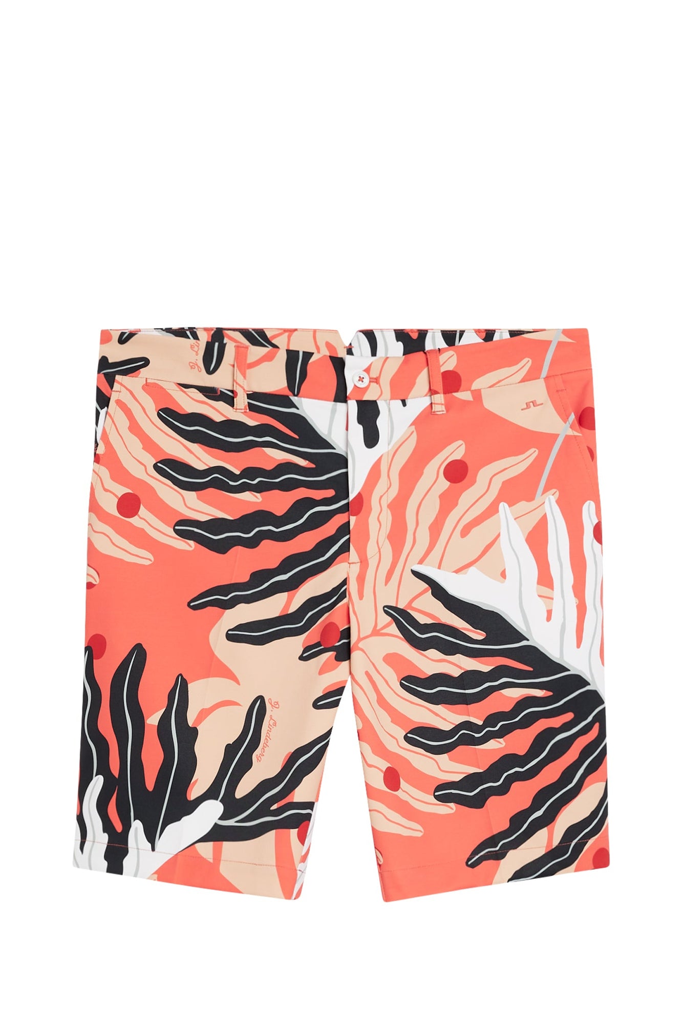 Eloy Print Shorts in Paradise Monstera Coral by J.Lindeberg