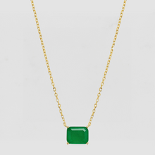 The Green Solitaire Emerald Necklace | Gold