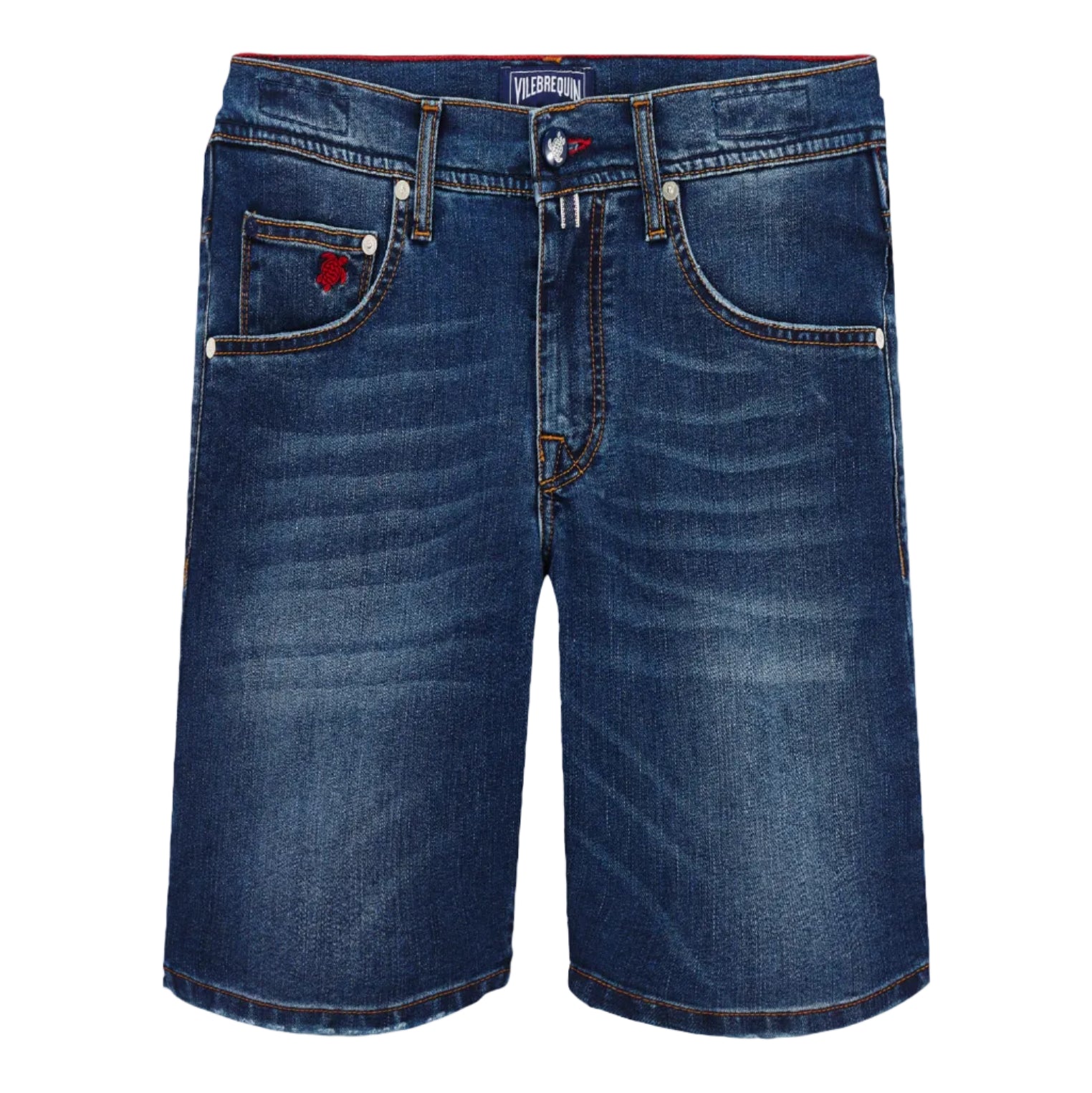 Men | Medusa Print Denim Bermuda | Med Denim W2