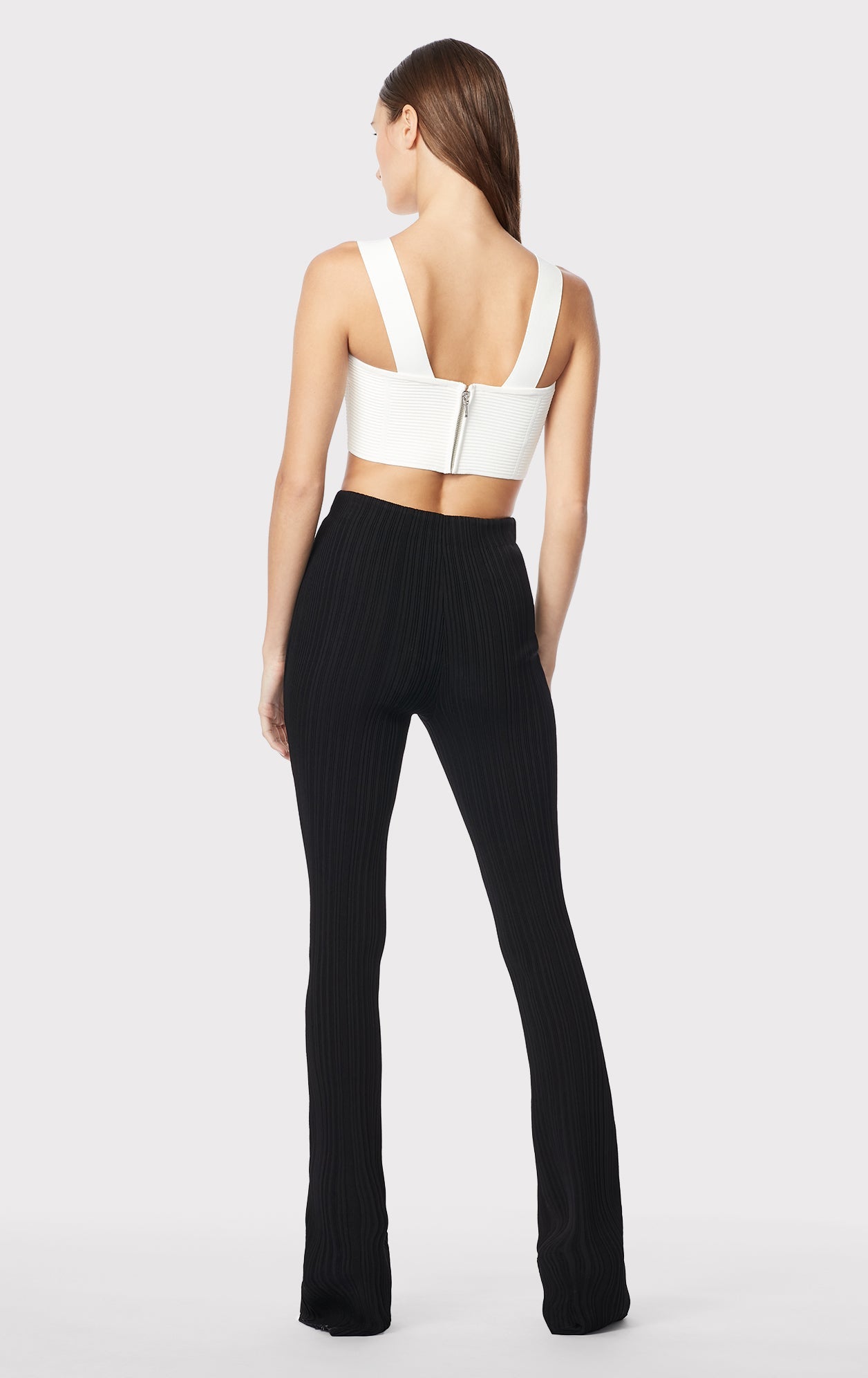 Variegated Rib Pants | Black