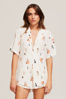 GINIA Camp Shirt  in Hepworth Print