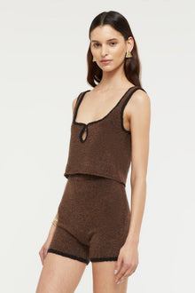 GINIA Allison Knit Singlet in Hazelnut