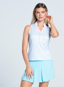 Top Golf | Retro Mini Geo Tank | Baha Blue