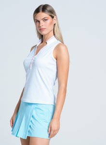 Top Golf | Retro Mini Geo Tank | Baha Blue